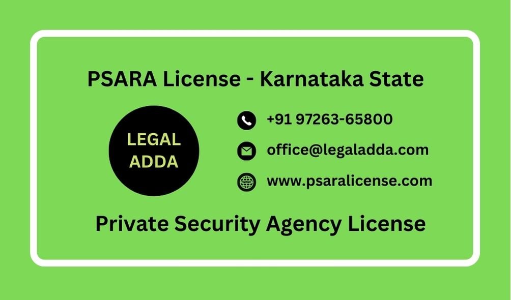 PSARA License in Bangalore Karnataka
