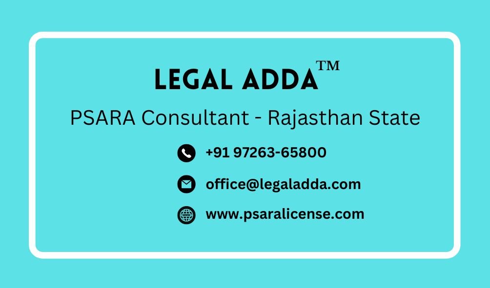 PSARA License in Rajasthan