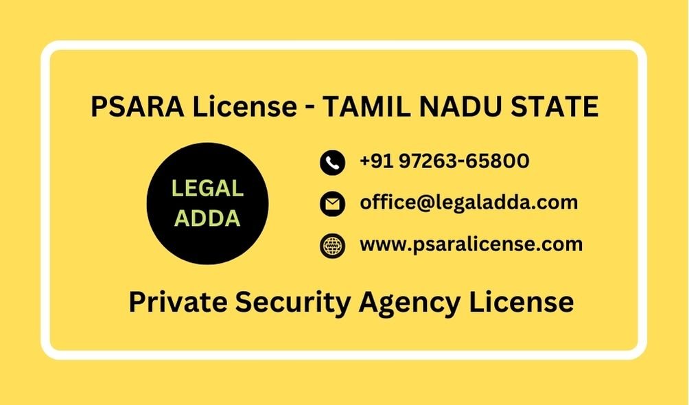 PSARA License in Tamil Nadu